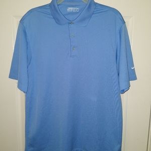 Nike Golf Fit Dry Blue Short Sleeve Polo Shirt Men's sz Medium.